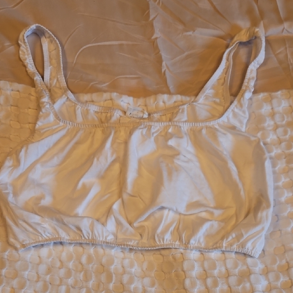 Wilfred Cream Sleeveless Crop Top